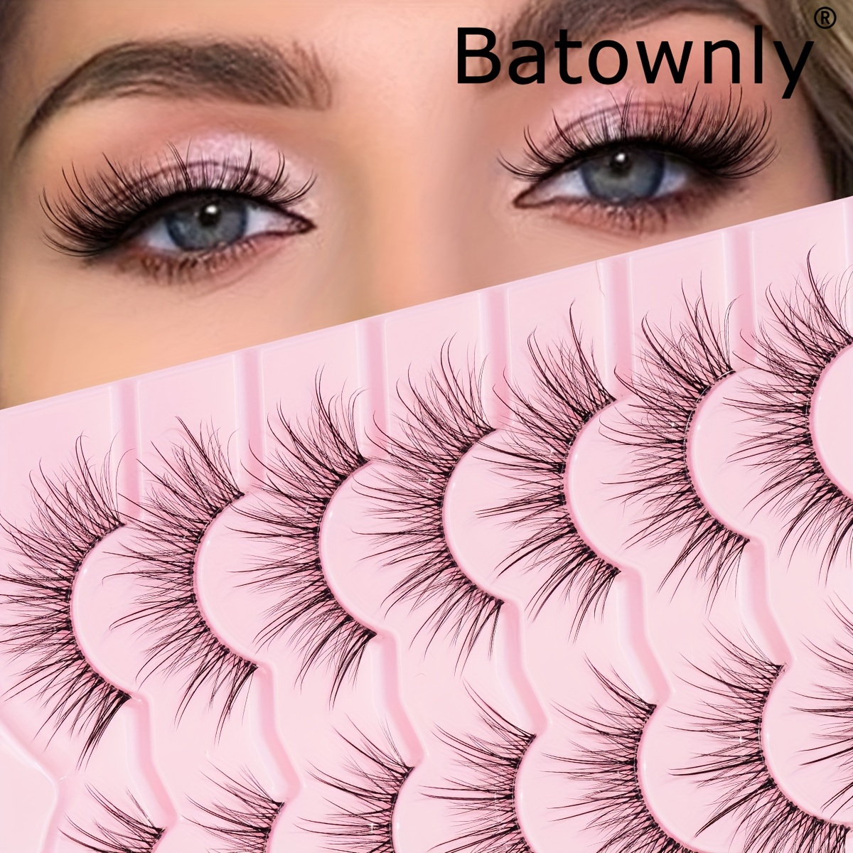 

7 Pairs Of False Eyelashes Natural Soft And Fashionable Transparent Light Eyelashes Extension And Enlargement For Daily Dating And Festival Eyelashes Phs-mq01