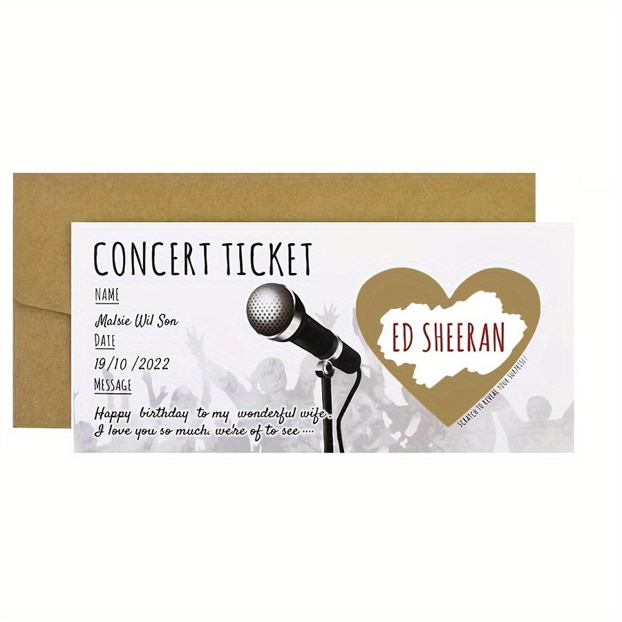 TEMU Tarjeta de Raspar /Festival | Billete Musical Sorpresa | , Festival, Actuación | , Navidad