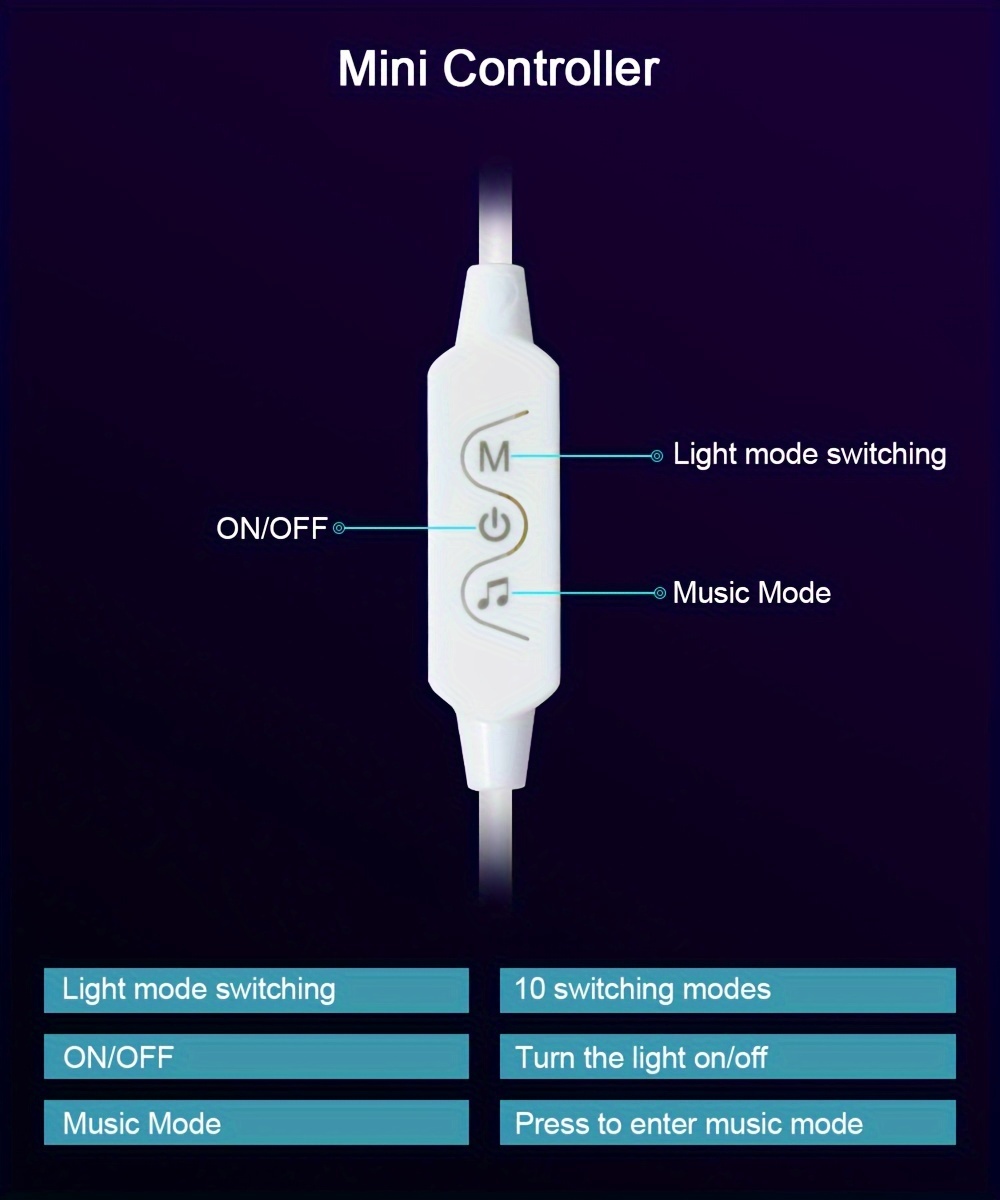RGB+IC LED Strip Light with App Control, 3-Key Remote, Multi-Mode Dimming, Music Sync, USB Powered, Non-Waterproof, Built-in Mic, for PC, TV, Bedroom, Dining, Living, Gaming, Bar, Party - Indoor Use, 99.97cm-10.0meter