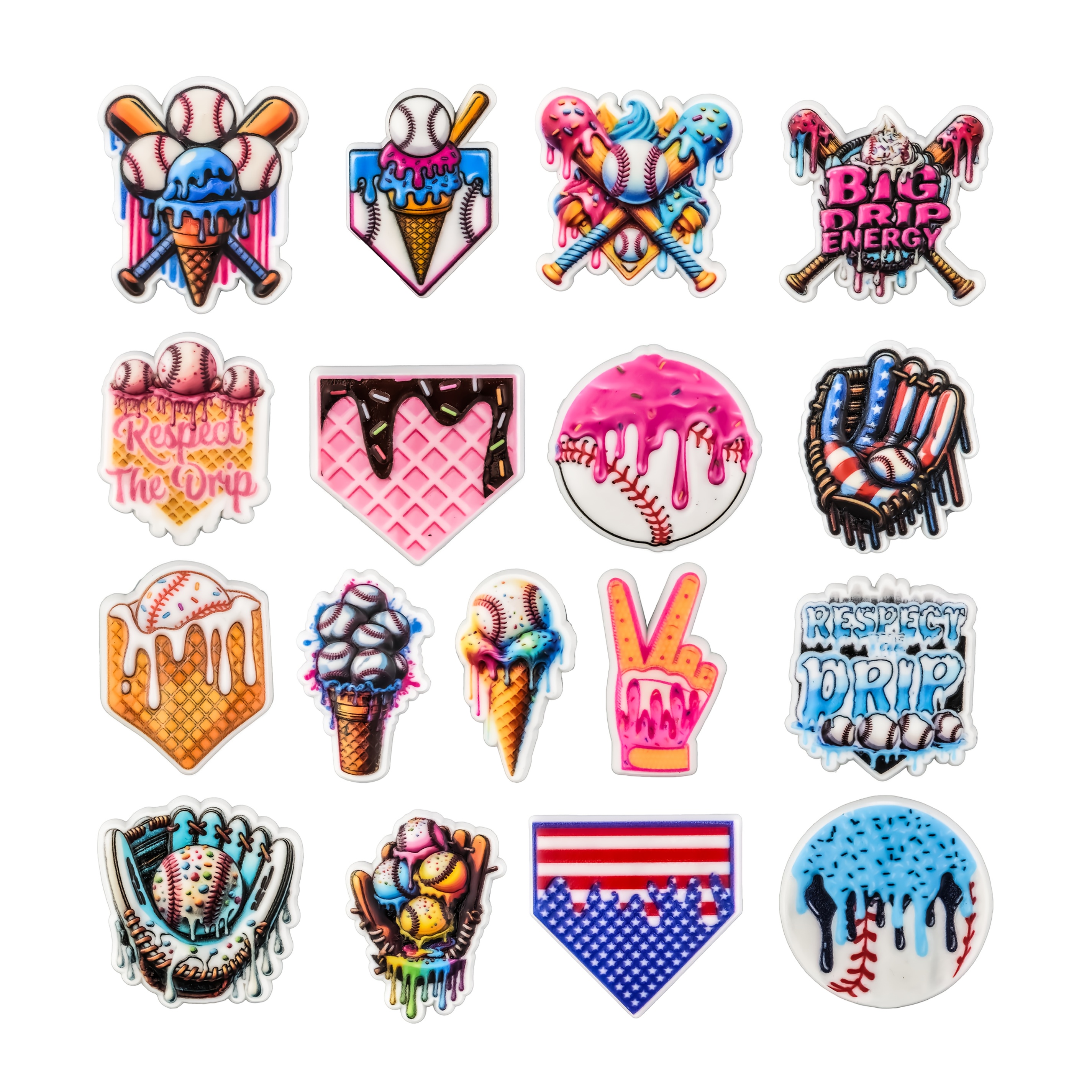 TEMU Set Of 21 Shoe Charms For Decorating Women's Footwear, Without Battery