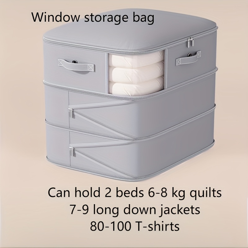 compression bags for clothing and quilts large capacity portable foldable durable nylon material   up to 50 space ideal for closet organization and under bed storage holds down jackets quilts and sofa cushions 4 styles   Product details 0