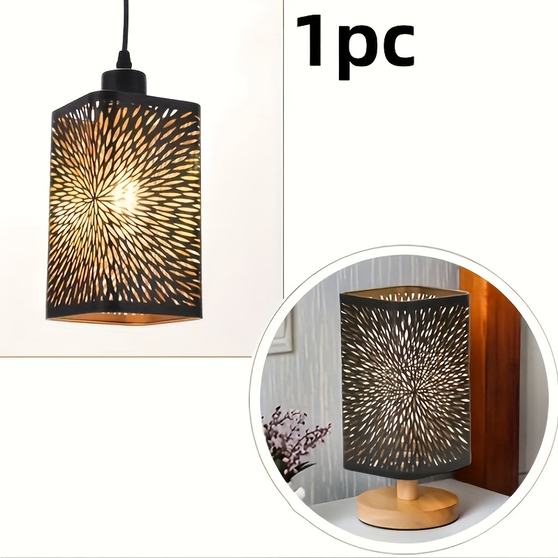 Abat-Jour Métal Carré Design Creux - Pour Ampoule E27/E26 | Déco Murale & Ambiance Lumineuse