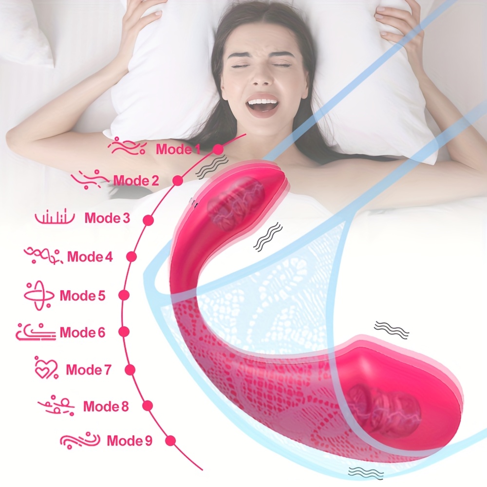 - dual-motoren g-punkt- - , tragbarer vibrations-pantie-massager mit 9 klassischen vibrationsmodi, erwachsenen-anal-sexspielzeug silikon-  vagina  -stimulator für frauen paar Produktdetails 1