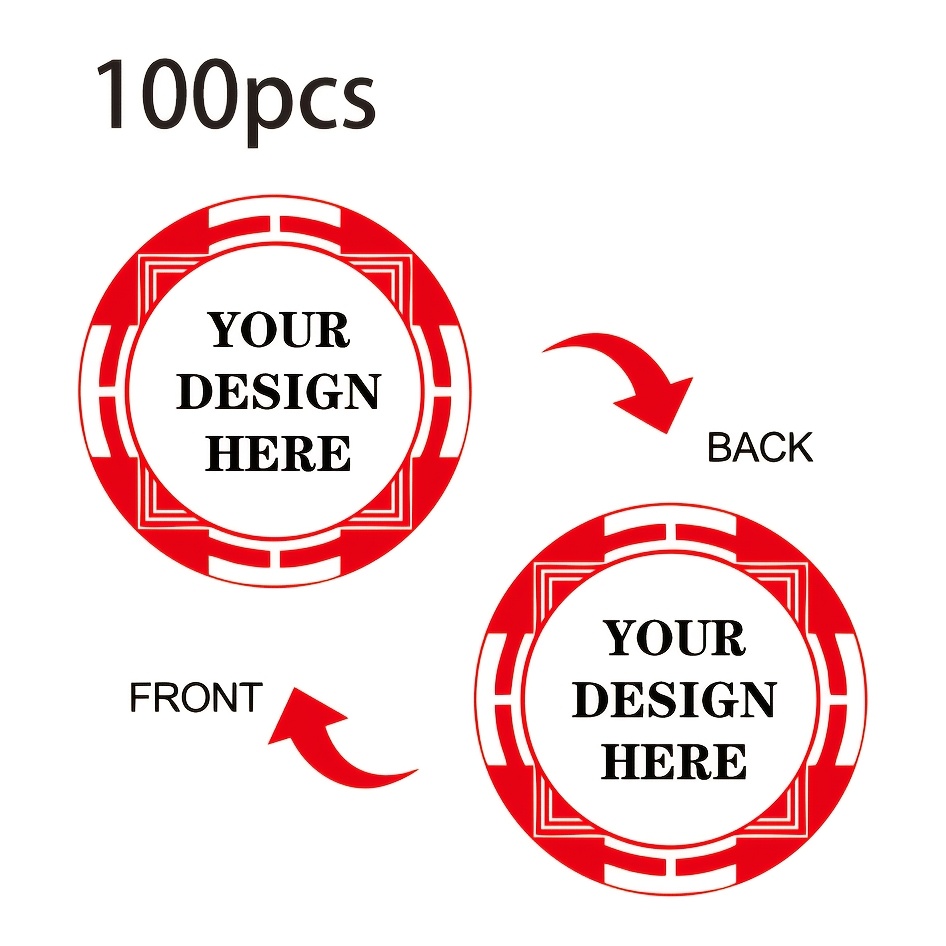 TEMU 100pcs Thickened Reward Personalized Custom Logo, Patterns