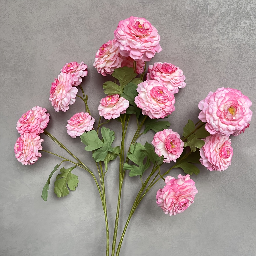 Image of 3pcs, Factory Direct Artificial Flowers, Realistic Decorative Flowers, Phalaenopsis Orchids, Onion Bulb Flowers, Oat Pods, Lace Flowers, 6-head , Flowers, , For Graduation Season, Thanksgiving