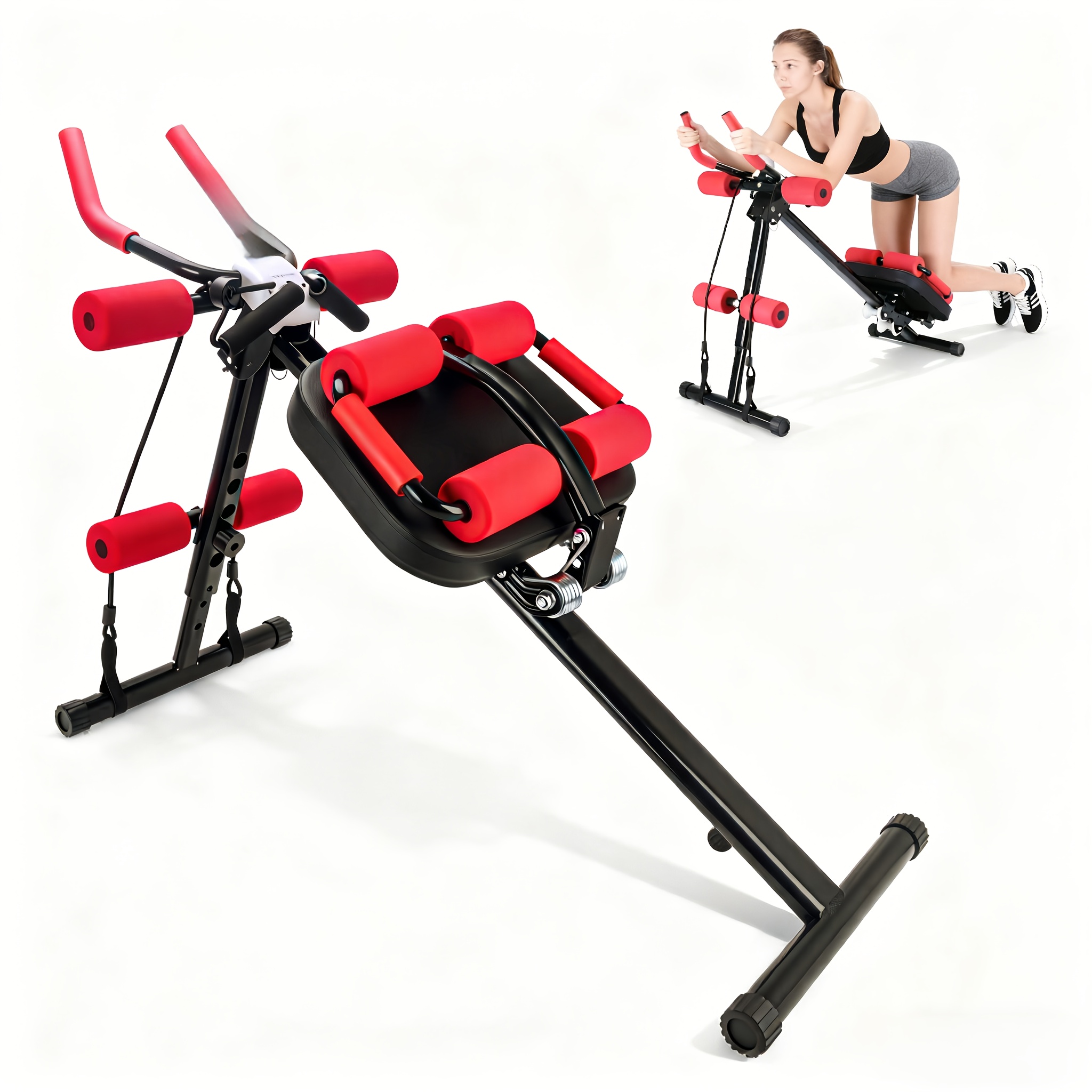 Image of Multifunctional Equipment - Foldable Home Fitness Equipment, With Multi-gear Adjustment And Silent Sliding Function, Suitable For Abdominal And Waist Exercises