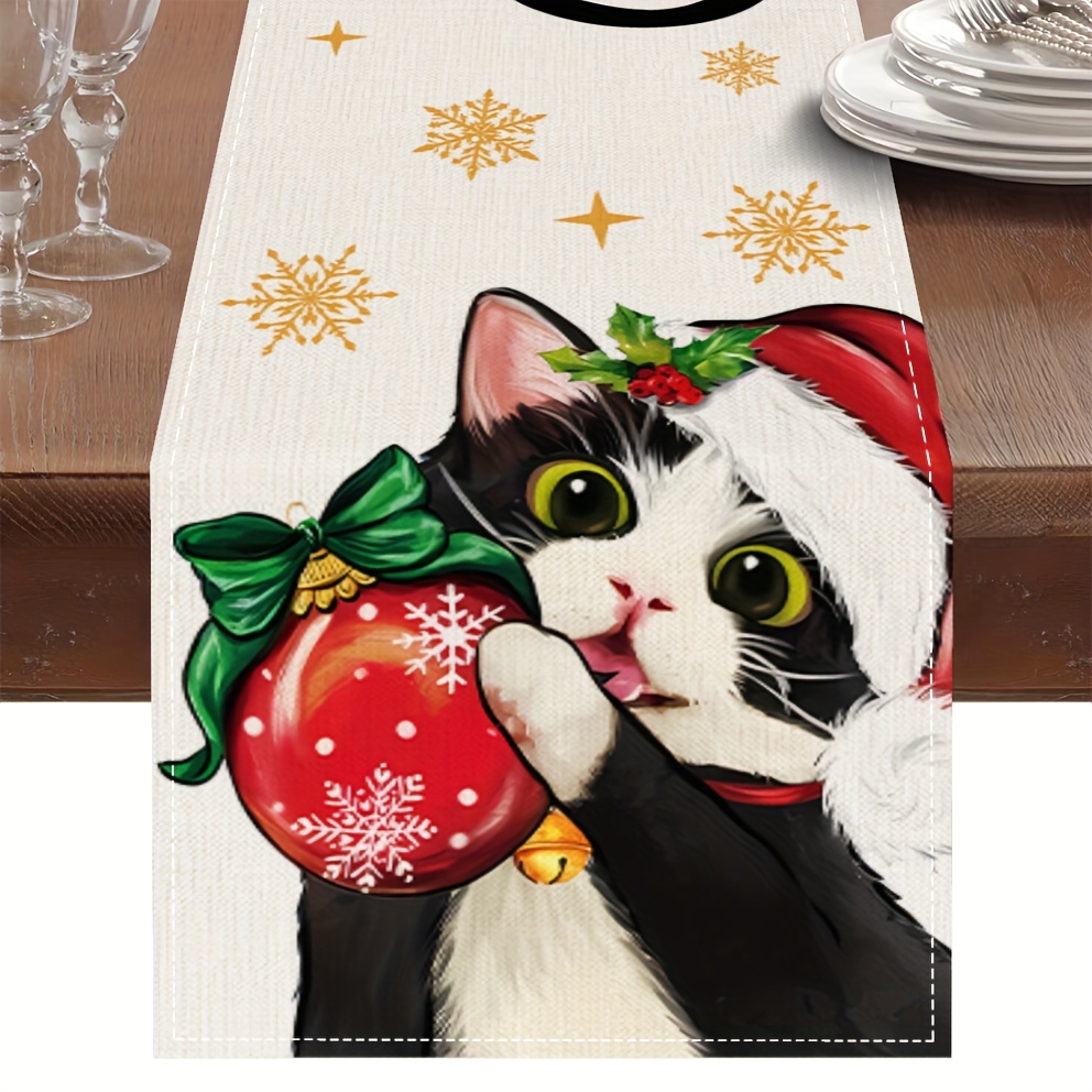 Christmas Linen Table - , For Dining & Decor, In 3 (13x48", 13x72", 13x108")