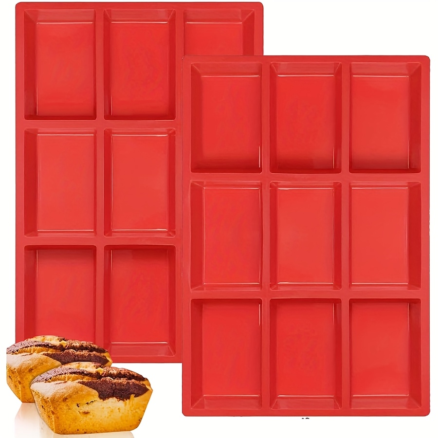 Moule à Gâteau De Forme Carrée à 12 Cavités, Mini Moule à Gâteau à Brownie Fantaisie En Silicone, Moule De Cuisson, Plateau à Muffins à Biscuits