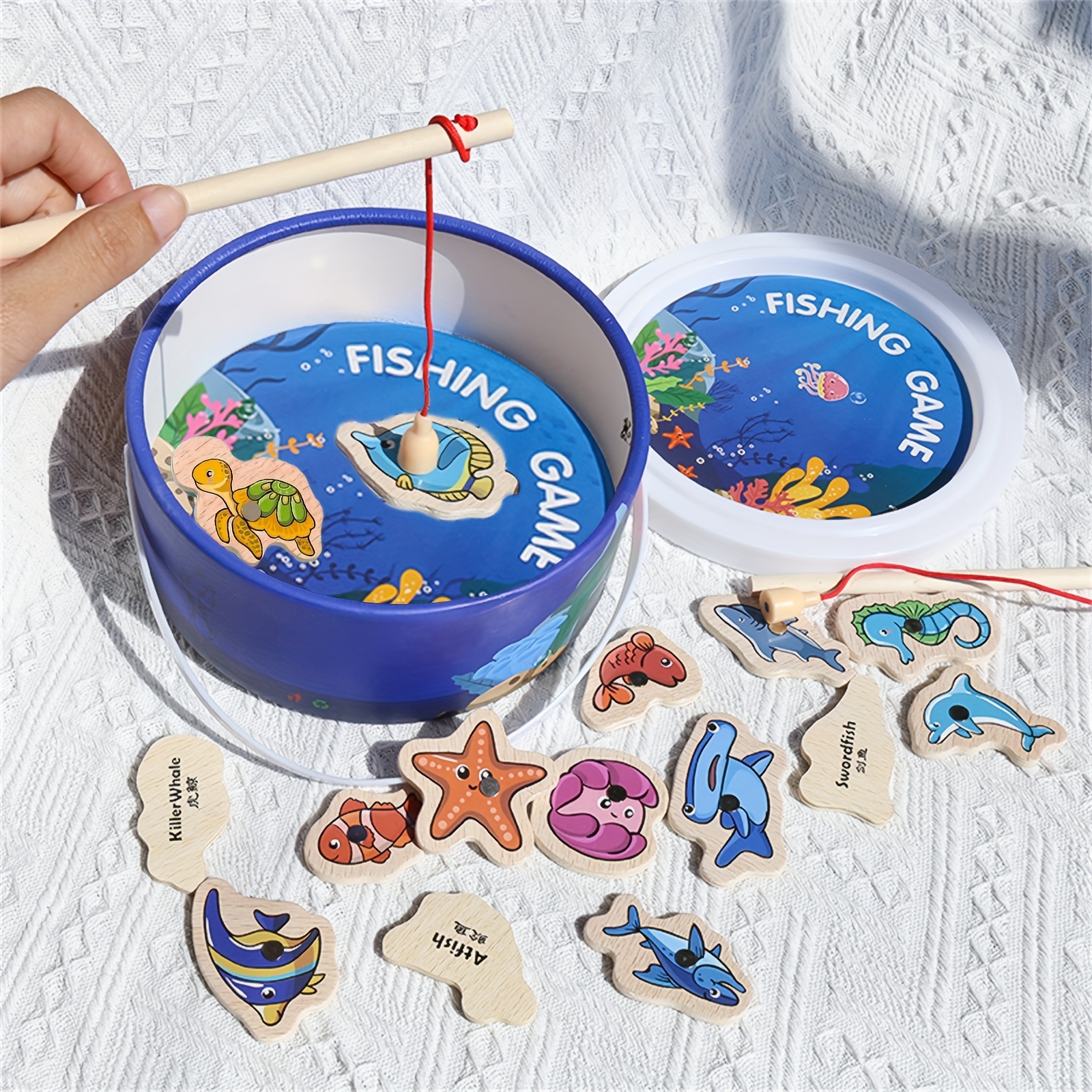 childrens magnetic fishing pole Catch & Count Game When you arent using it CozyBomB Magnetic Fishing Toys Game