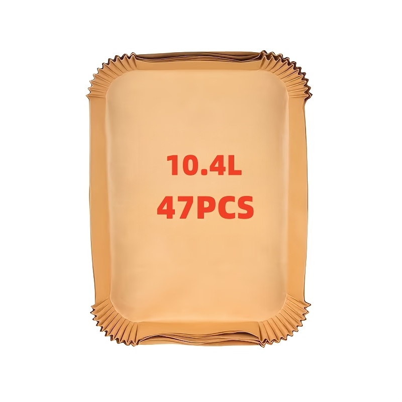 E-shop 47 Stück Rechteckige Fritteusen Backpapier Pads | Einweg, Antihaftbeschichtung, Ölbeständig für 10.4L/5.2L/3.1L Fritteusen, Öfen, Mikrowellen |