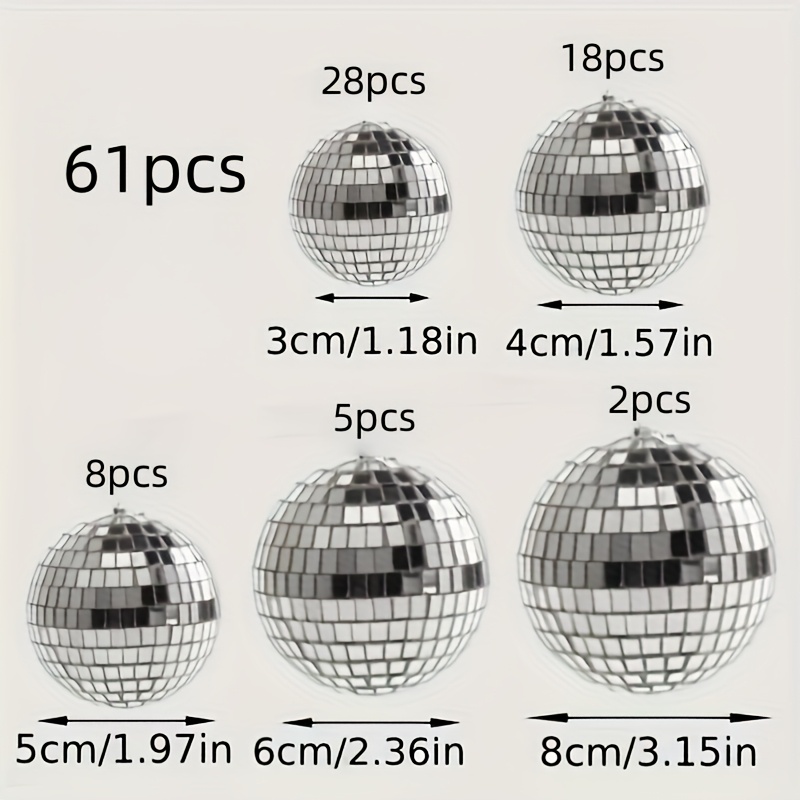 Image of 38pcs Set - 61pcs Set - 126pcs Set - Disco Balls, Christmas Balls, Holiday And Home Decor - Christmas - New Year - Day - Father's Day - Party Supplies. Exquisite Decorative Balls