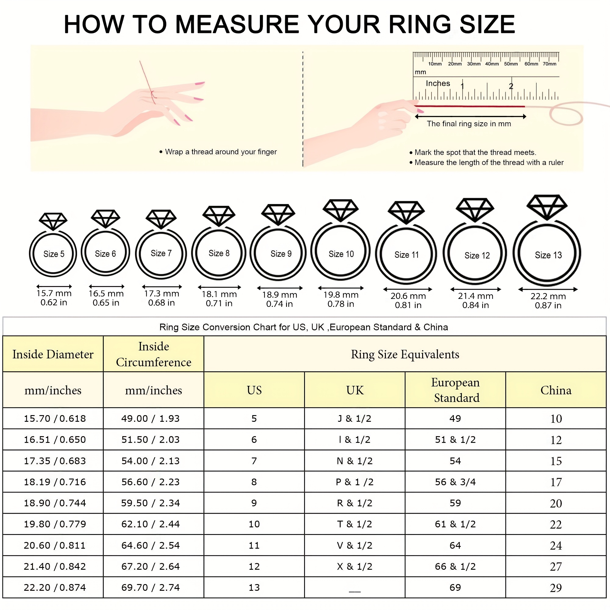 Women's Multi-Layer Hollow-Out Wedding Ring, Tri-Prong Synthetic Zirconia