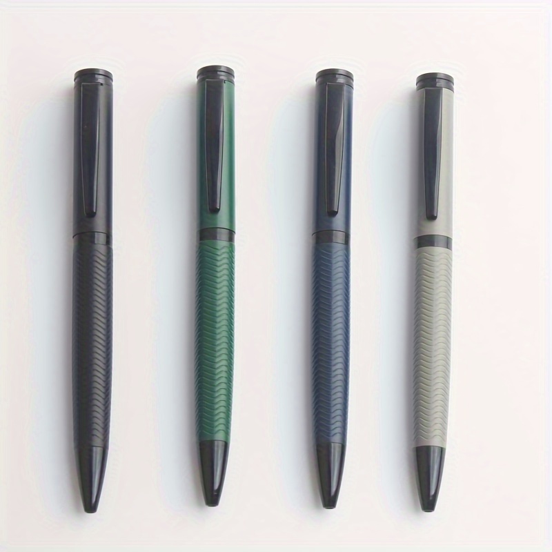 

Elegant Twist-action Metal Ballpoint Pen In Black, Gray, Blue, Green - Perfect Gift For Professionals And Students