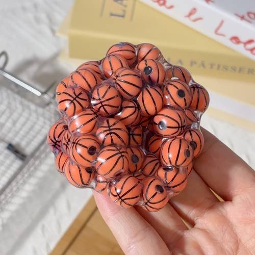 basketball handmade stress ball soft texture squeezing toy basketball enthusiast sports style suitable for office christmas halloween easter birthday gifts happy gaming stress ball desktop decoration