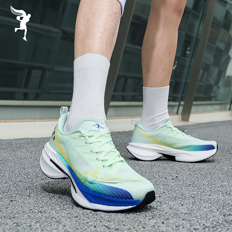 Tenis deportivos para hombre nuevos, suela MD liviana, malla transpirable tejida, para correr en carretera, viajes al aire libre, entrenamiento casual y competencia