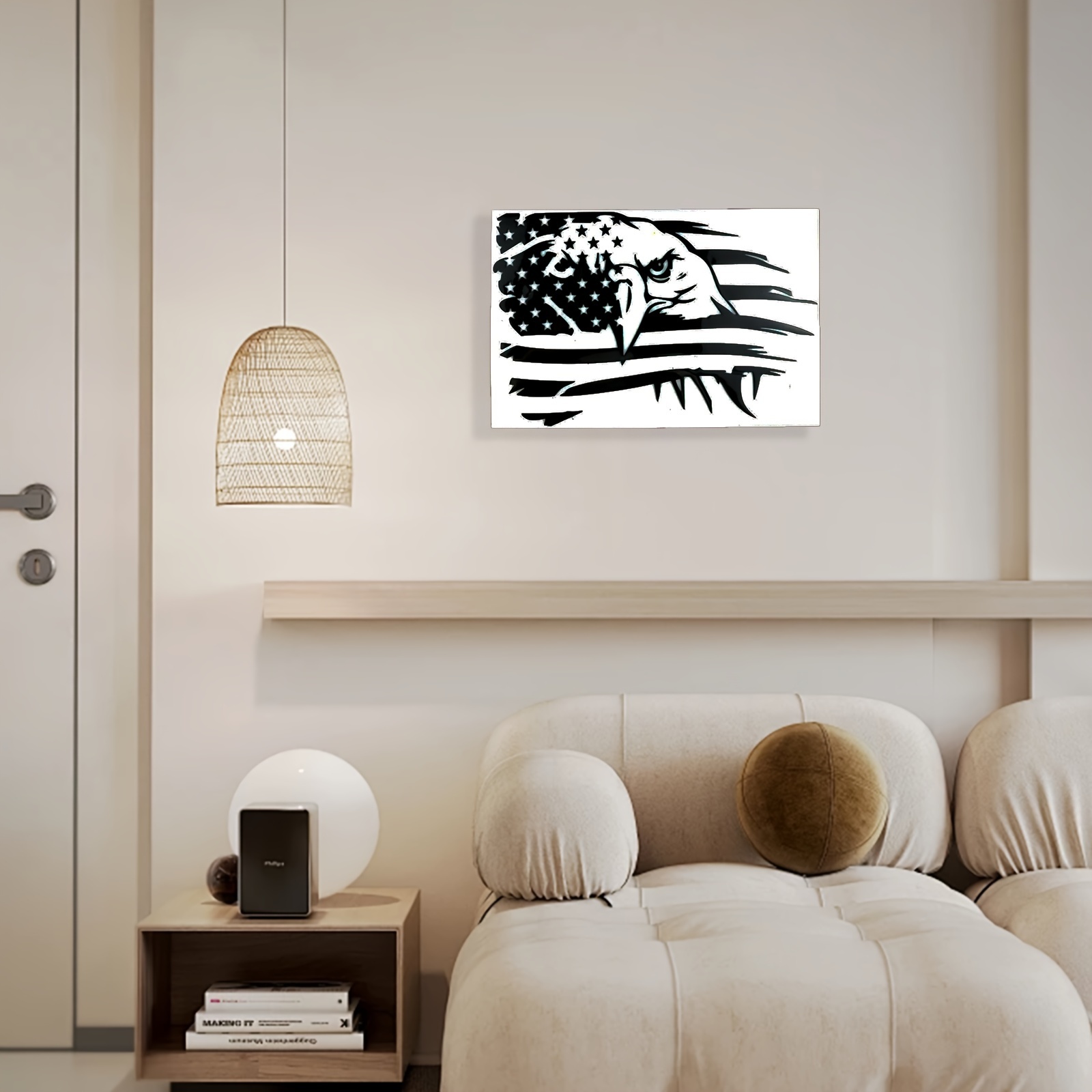 

Silicone Resin Mold For Wall Art, Eagle And American Flag Design, Rectangle Bird Shape Casting Mold For Diy Home Decor