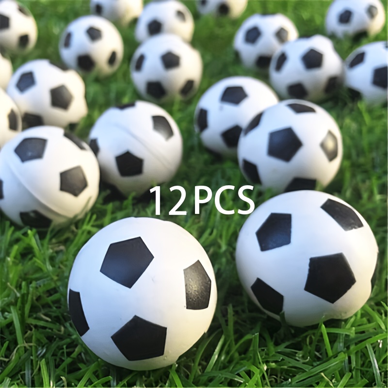 TEMU 12 Pelotas de Fútbol Saltarinas, Juguete de Borracha Sólida para Exteriores, Adecuado para Fiestas y Actividades, Juguetes para Entusiastas de