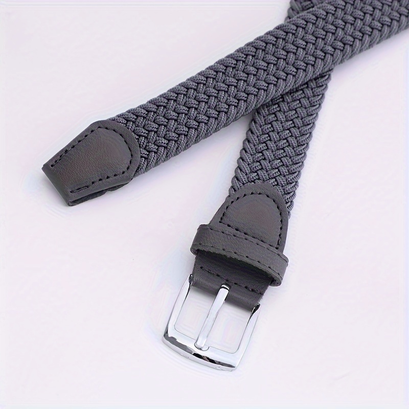 Square Pin Buckle Woven Belt Casual Stylish Braided Belts