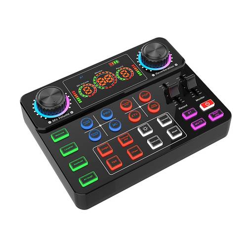 scheda audio mixer audio da studio professionale, console di missaggio, interfaccia audio ad , adatta per registrazioni, podcast e esibizioni dal vivo, per cantanti, e creatori di contenuti