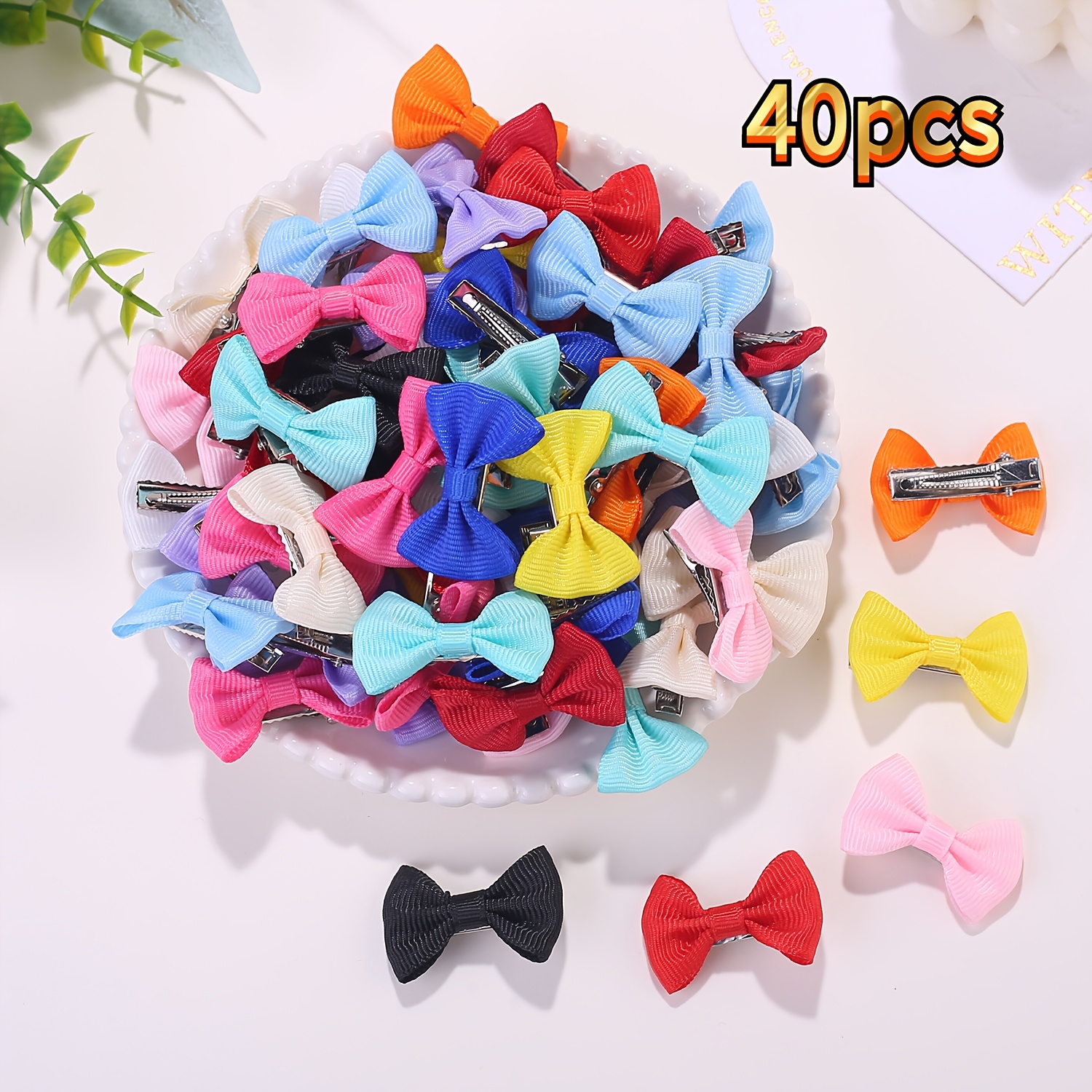 TEMU Confezione da 10//40 di Accessori per Capelli per Ragazze, Graziosi Fermagli con Decorazioni a , per il a Scuola e l'Uso , Ideali per Natale