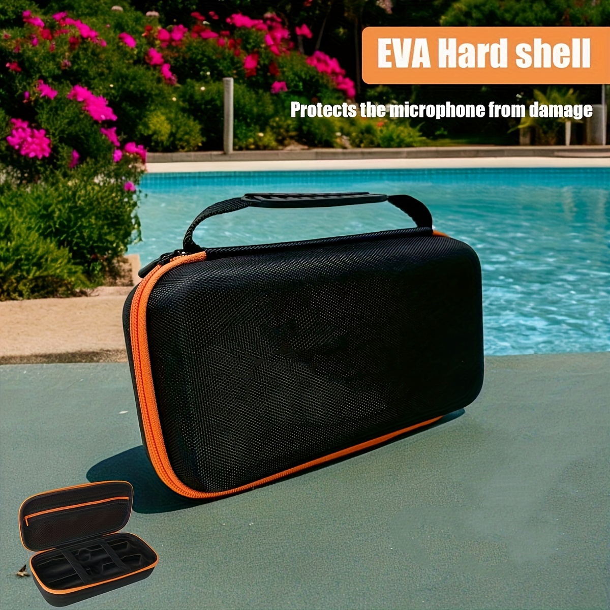 Étui De Transport Rigide Pour Microphones - Coque Protective Pour 4 Micros Portatifs - Fermeture Sécurisée - Noir