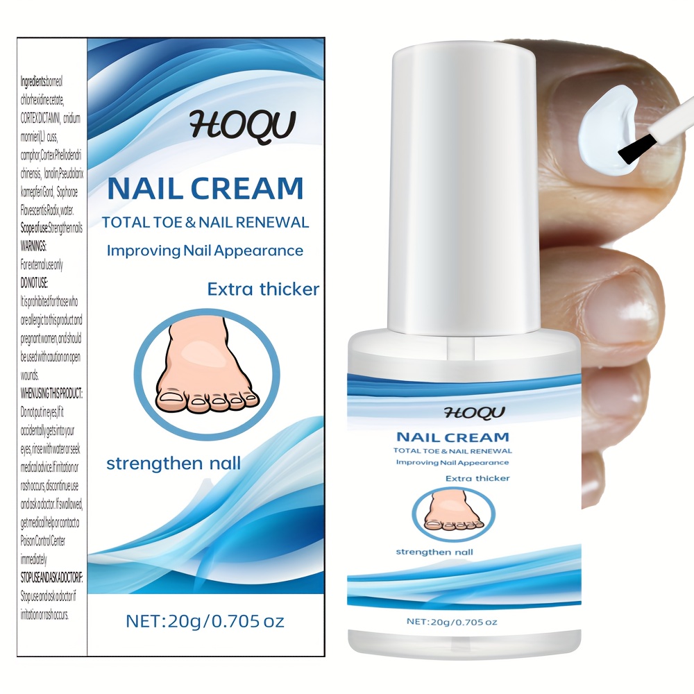 

20g Hooq Nail Care Cream, Extra Thick Formula, Nail Strengthening Balm For Damaged & Discolored Nails, Convenient Non-sticky Application Improve Appearance Of Nails Keep Nails In Good Condition