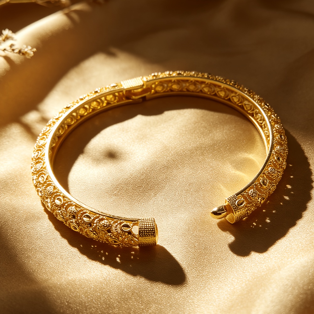 TEMU 1 bracelet unisexe luxueux avec un design élégant de plume d', accessoire idéal pour de fiançailles, les fêtes et les réunions, pour les