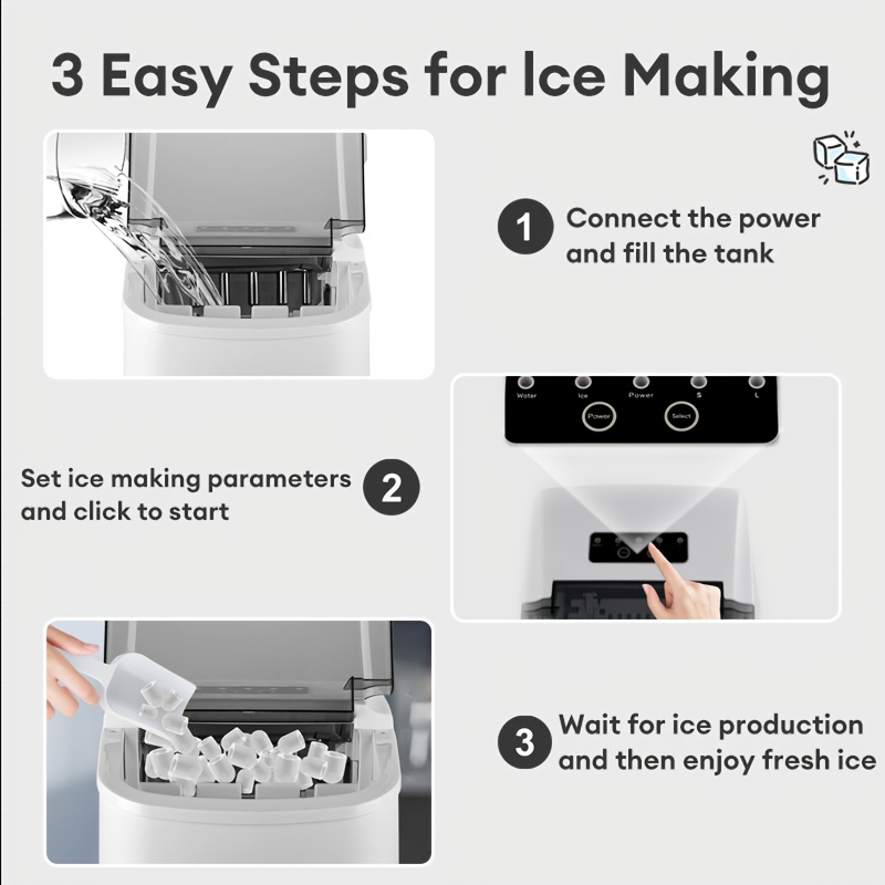 automatic lce maker machine fastportable intelligent lce cube maker for home kitchen appliance ice production spacesaving appliance modern kitchen tool   ice production   ice ice machine Product details 1