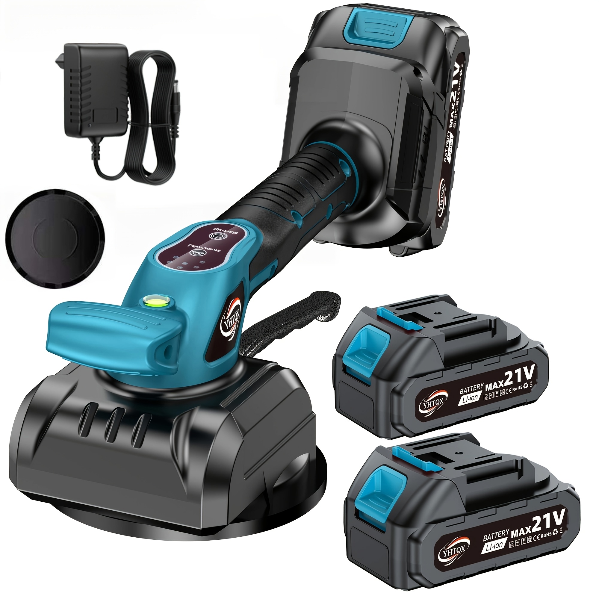 TEMU Machine de Nivellement par Vibration Fil pour Carreaux, Équipée d'une Batterie et d'un Chargeur Rapide, Accessoires en Option, Batterie Grande à