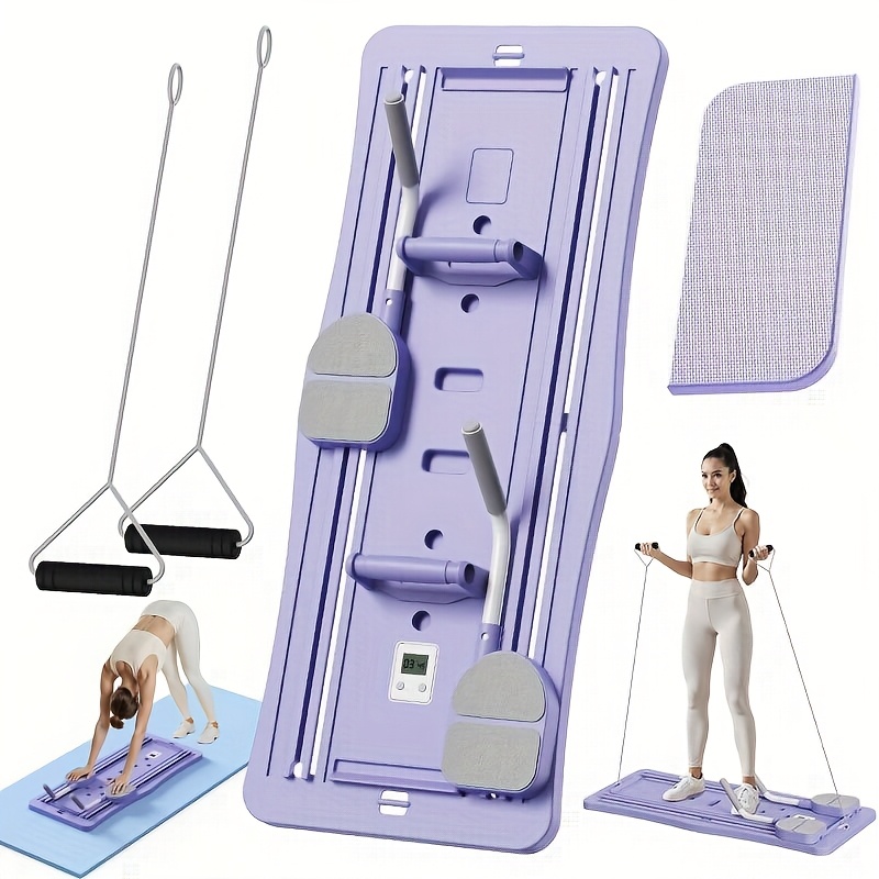 TEMU Pilates Reformer Set, Foldable Pilates Reformer Board For Home, 8in 1 Pilates Sliding Board, At- Home Mini Pilates Equipment For Training Brand,
