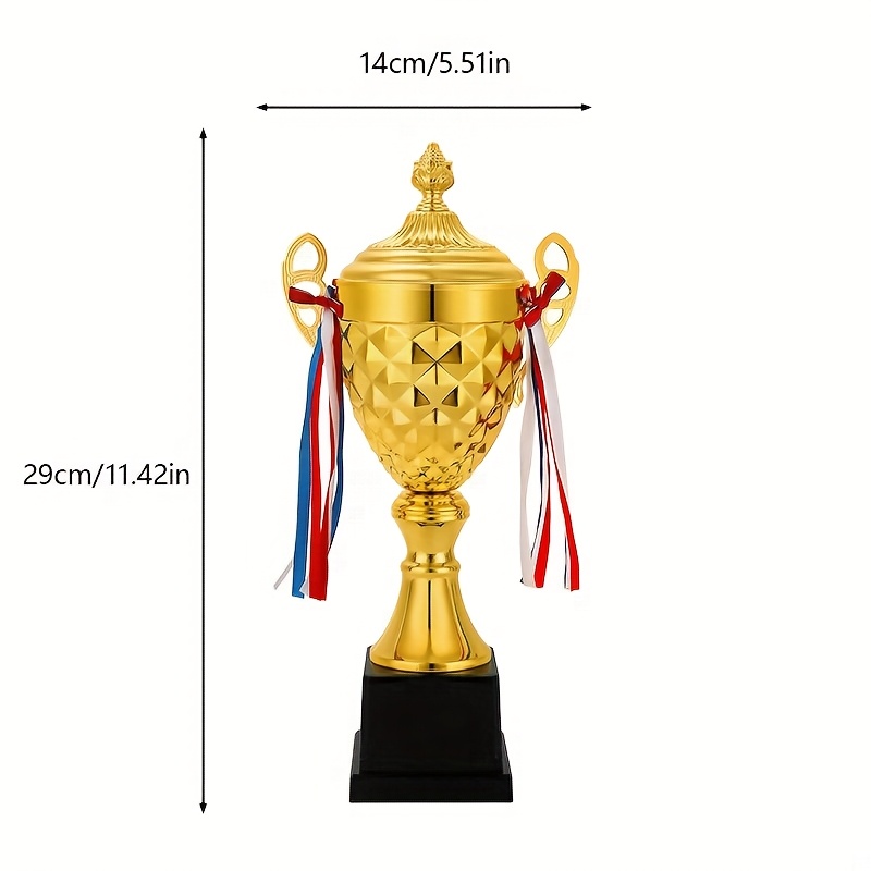 E-shop Personalisierte Goldene Trophäe aus Eisen ABS-Material. Ideal für -, Fußball-, Volleyball-Teamwettbewerbe sowie Marathon-, Leichtathletik-