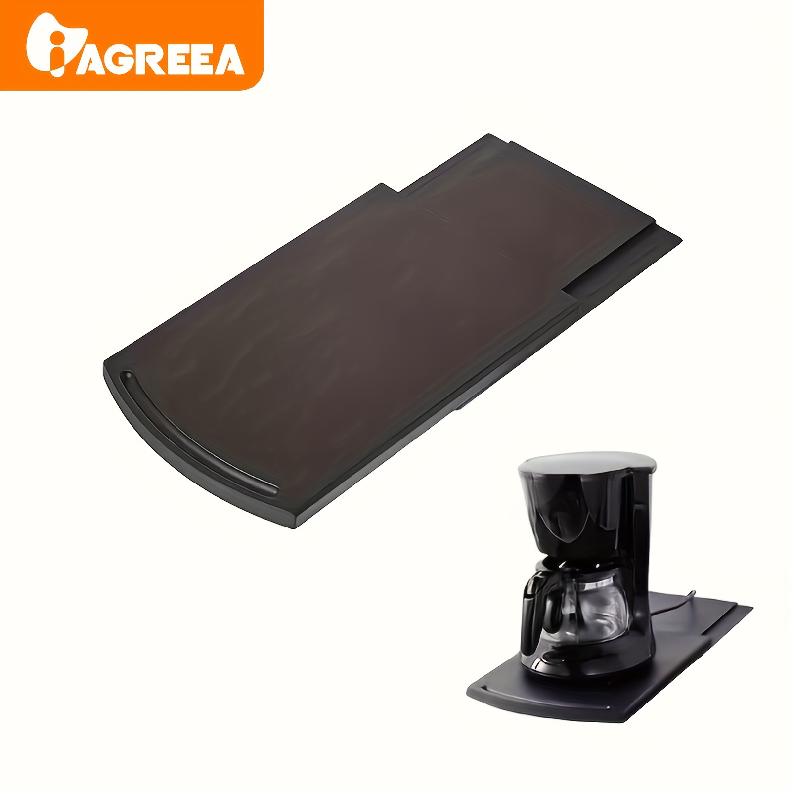

1pc 12"" Sliding Coffee Maker Tray With Smooth Rolling Wheels - Convenient Kitchen Appliance Caddy For Blender, Toaster, Air Fryer, Pot, Food Processors, And Aid Mixer