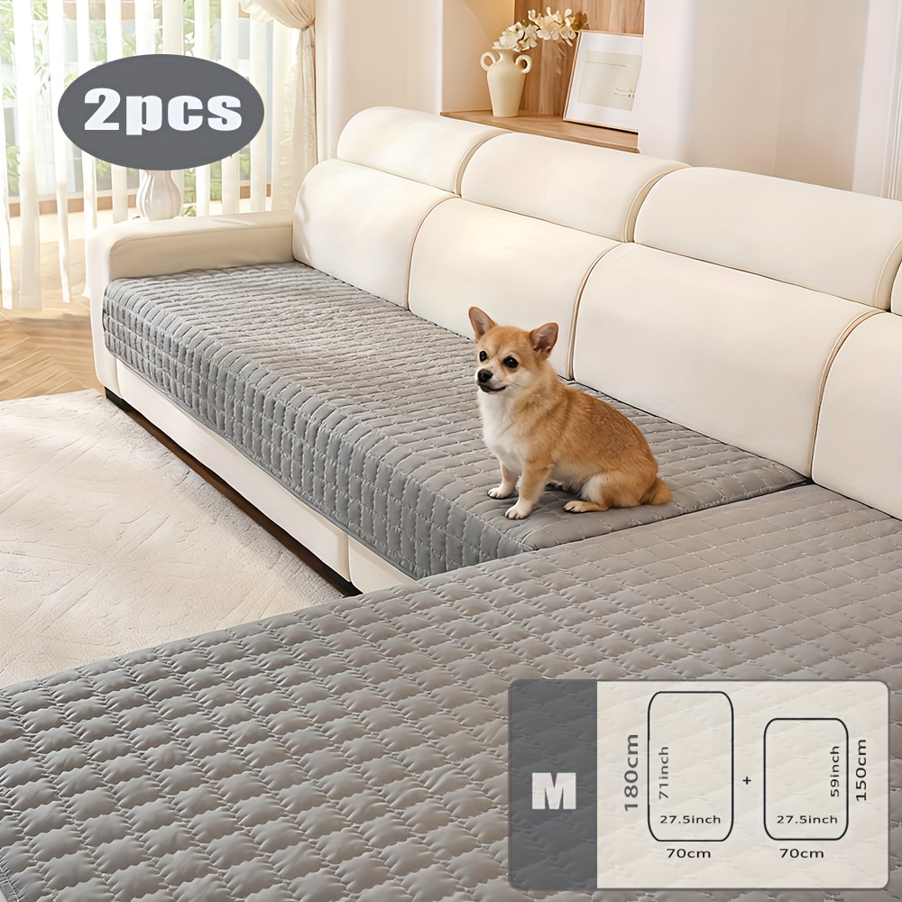 TEMU 2pcs Of Thin Ultrasonic Embossed Anti Slip Pet Mattress - Suitable For Small And Medium-sized/ultra Small Dog Breeds, Durable Sofa&furniture