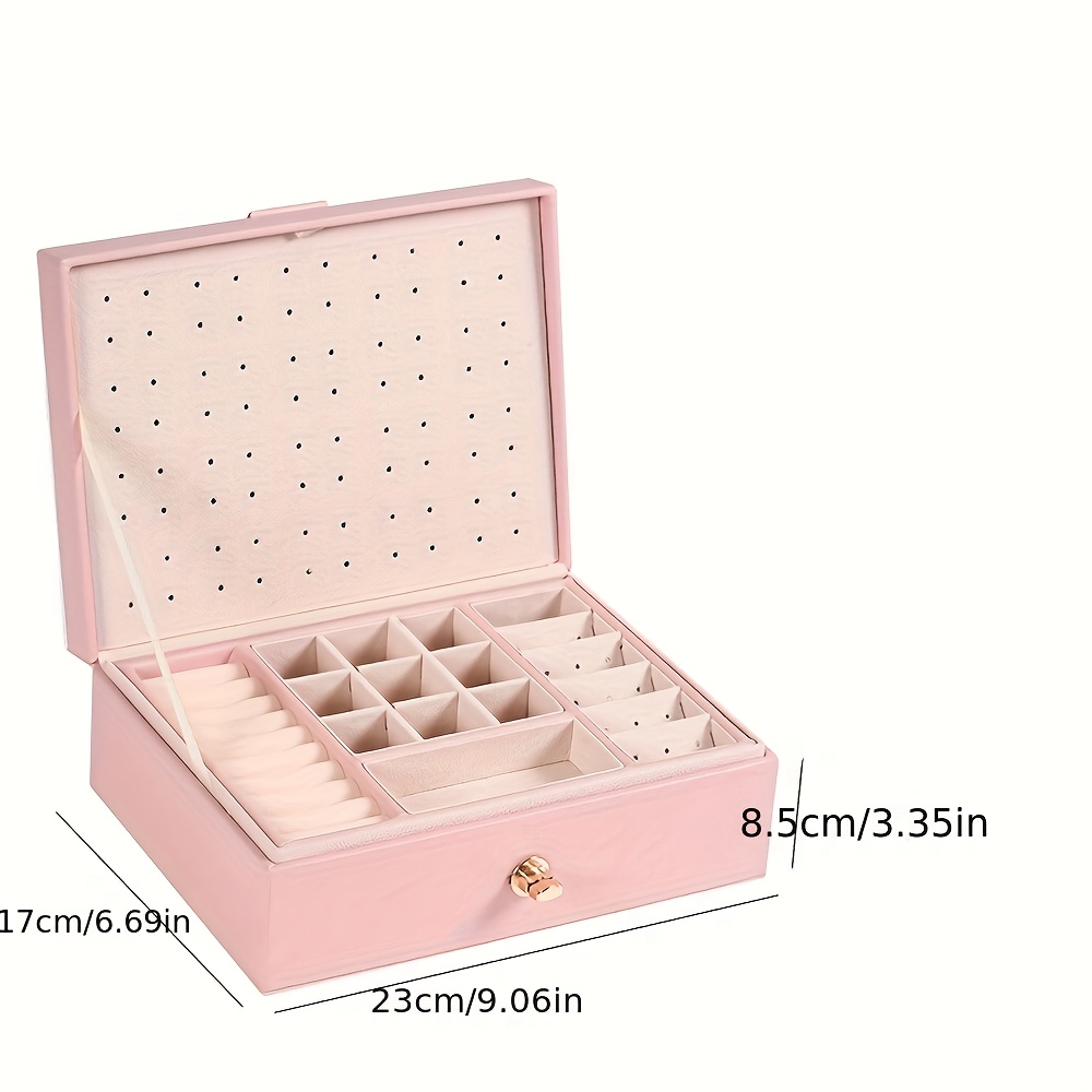 Luxury Jewelry Organizer With Space For Necklaces, Earrings, Studs, Bracelets, And More, From Faux Leather