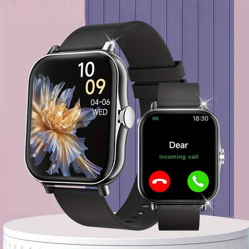 1 83 inch smart watch for men and women wireless call watch with app message notification calculator alarm clock over 100 sports high watch suitable for casual daily wear