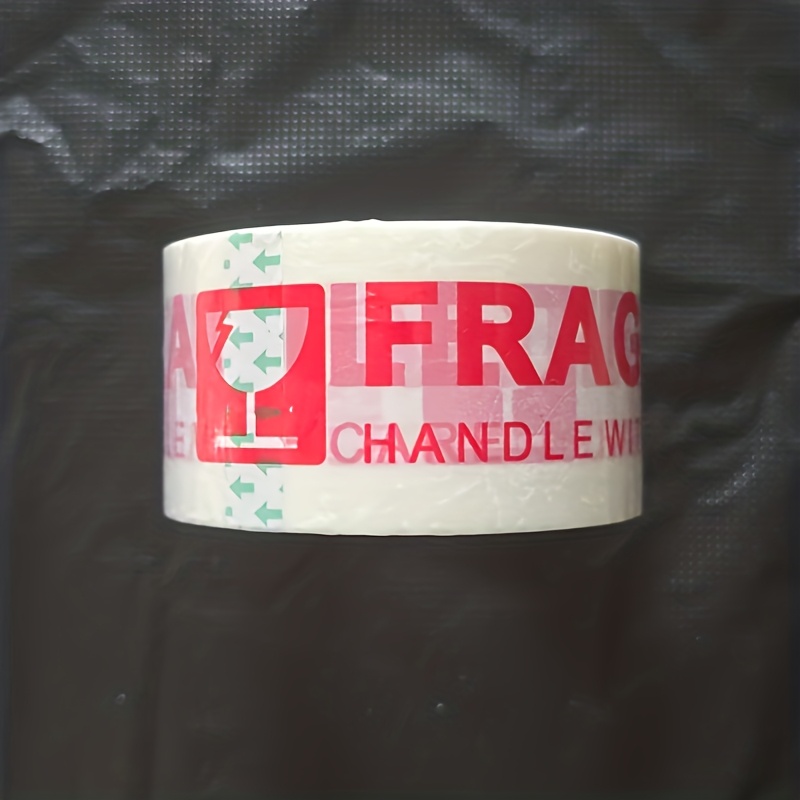 Image of 1 Roll 4.8cm X 25m High-adhesive Fragile Item Tape With English Warning Phrases, Packaging And Shipping Sealing Tape For Boxes