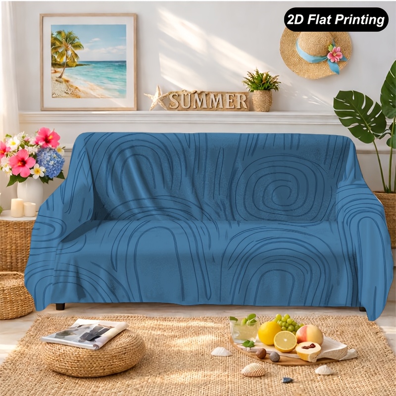 TEMU 1 de sofá en 2D con de madera azul, compatible con sofás de 1 a 4 plazas para , dormitorio, oficina y decoración del hogar para vacaciones