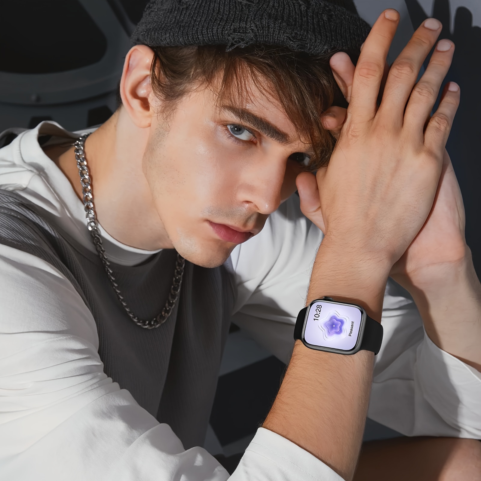 Sports Silicone Strap Compatible with for apple Watch Strap 40mm 38mm 41mm 44mm 45mm 42mm 49mm for Women and Men, Soft Wristband Waterproof Replacement Sports Strap, Suitable for iWatch Strap Series 9 8 7 6 5 4 3 2 1 SE Ultra