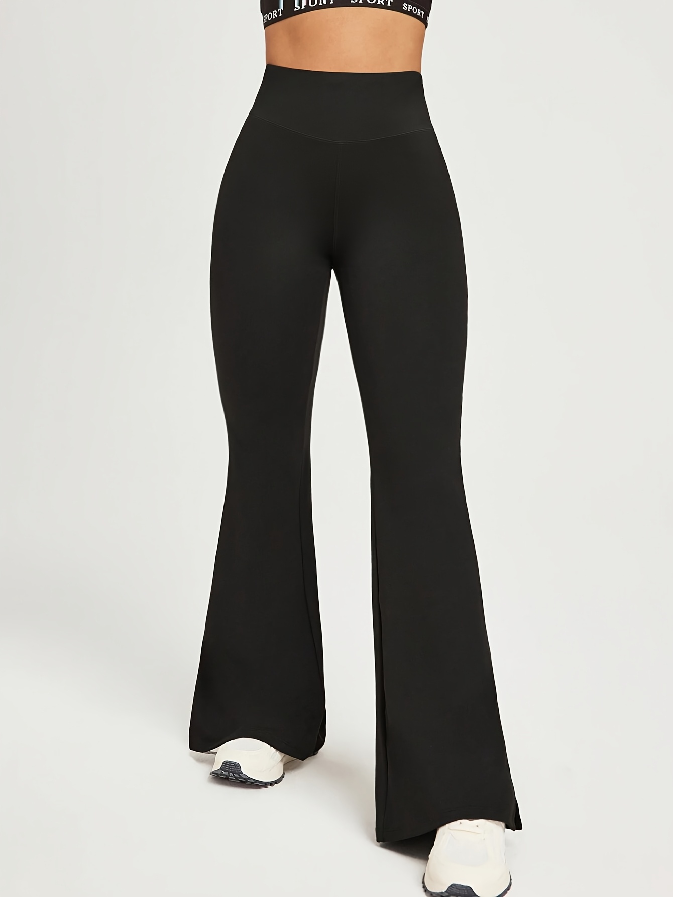 Buttery Soft High Waist Flare Leggings No Front Seam Workout Yoga Flared Pants Full Length Gym Sport Leggings Women Tights - 201768104