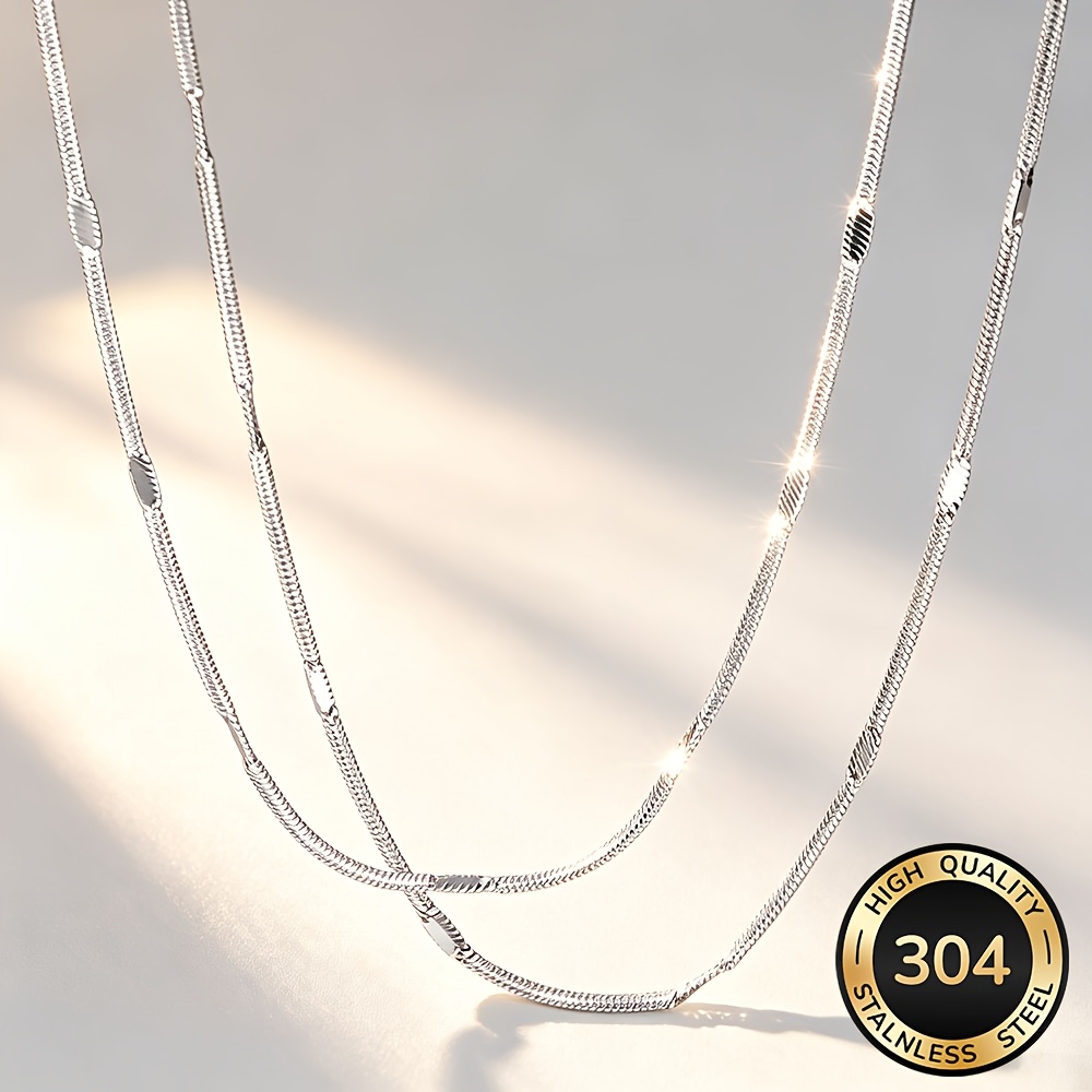 7pcs Classic Round Snake Embossed Necklace Set