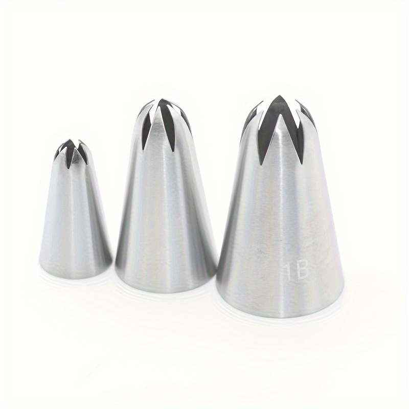 

3pcs Steel Piping Nozzle Set - 2d & For , For And Desserts