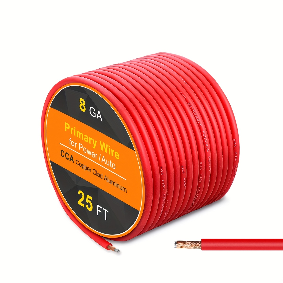 EWCS 2/0 Schweißkabel – Premium Extra Flexibel, 600V, Combo Pack Schwarz+rot, Je 25 Fuß (7,6m)