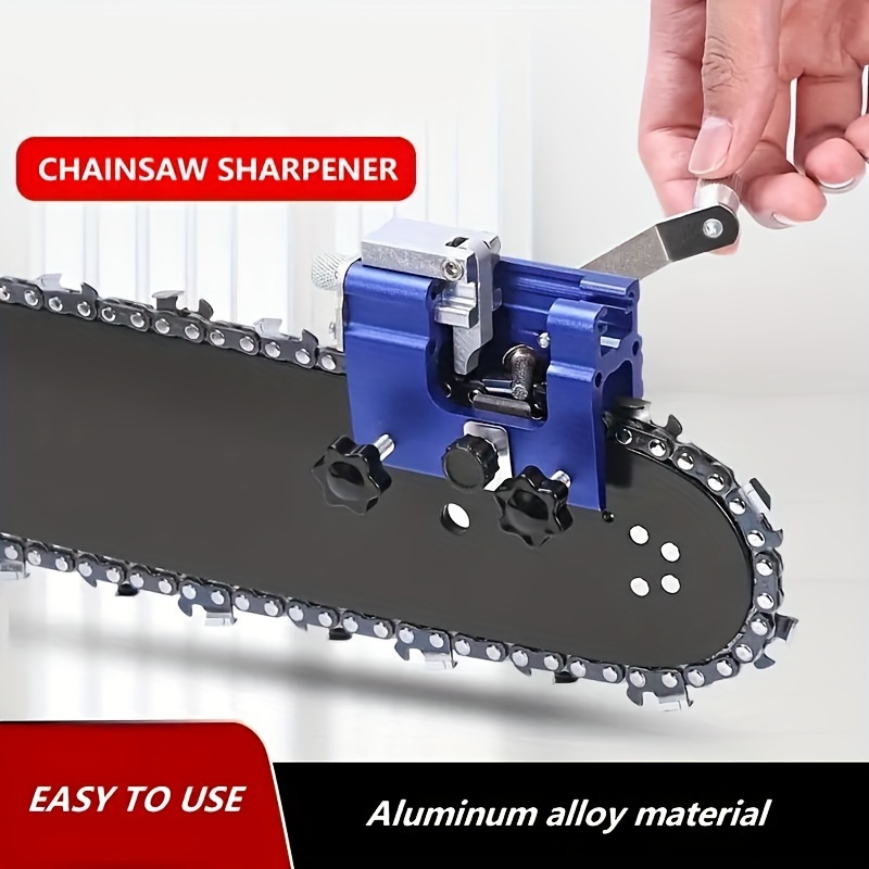 

Chainsaw Sharpener Jig, Portable Chain Saw Sharpener Tool With 5pcs Burrs, Chainsaw Chain Sharpener With Durable Carry Bag, Hand-cranked Chainsaw Sharpening Kit For 8-20in Chain Saws