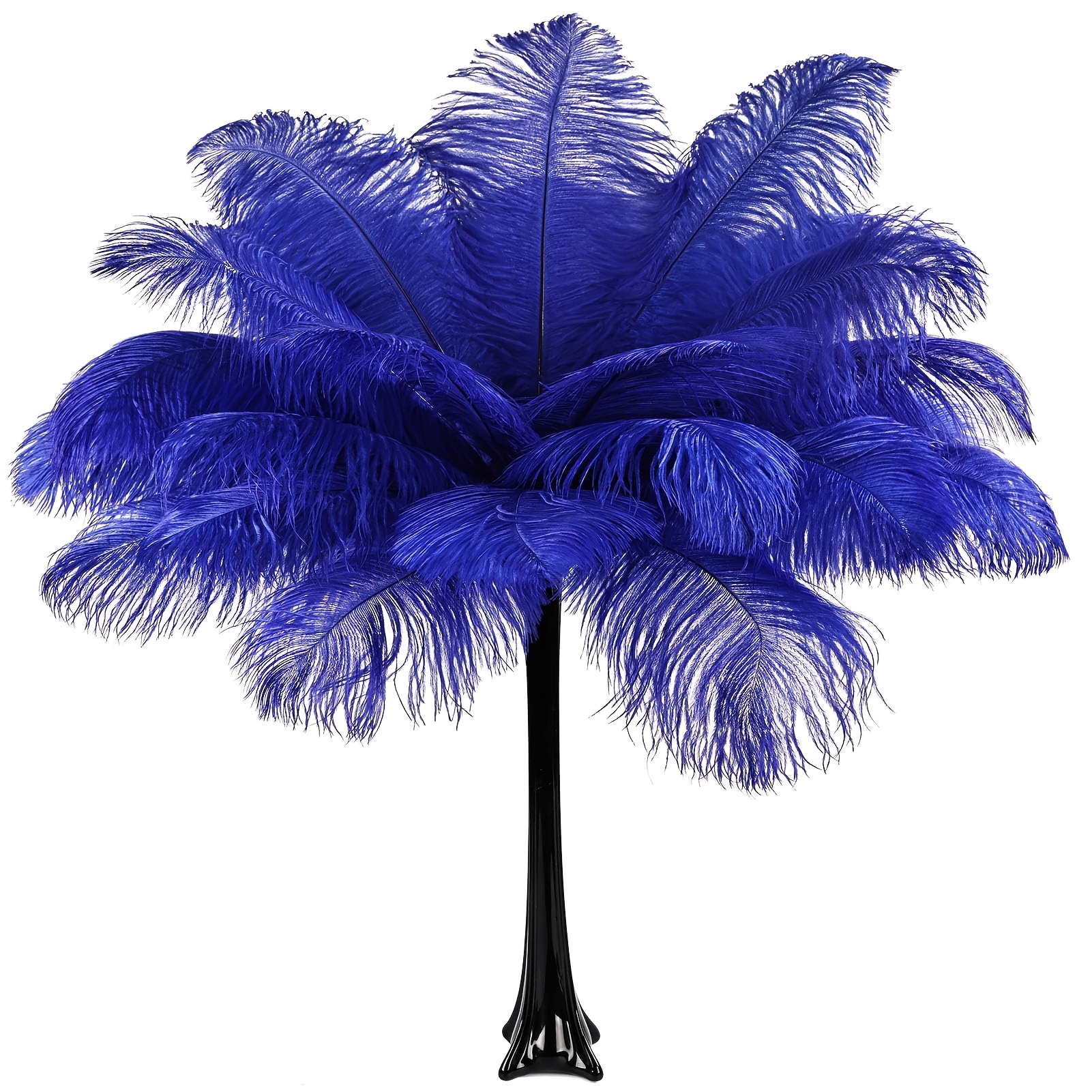 TEMU 6pcs Artificial Ostrich Feather Wholesale, 12-14in Fluffy Ostrich Feather Decorations, Suitable For Wedding Table Centerpieces, Party Vase