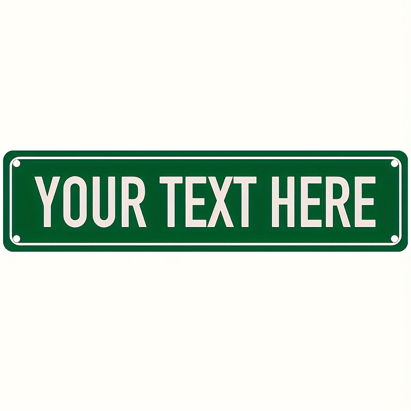 

1pc Personalized Aluminum Street Sign - Customizable Name Or Message, Indoor/outdoor Use, Vintage Decor For Home, Office Entrance, Multi-holiday Wall Mount, Waterproof, No Power Needed