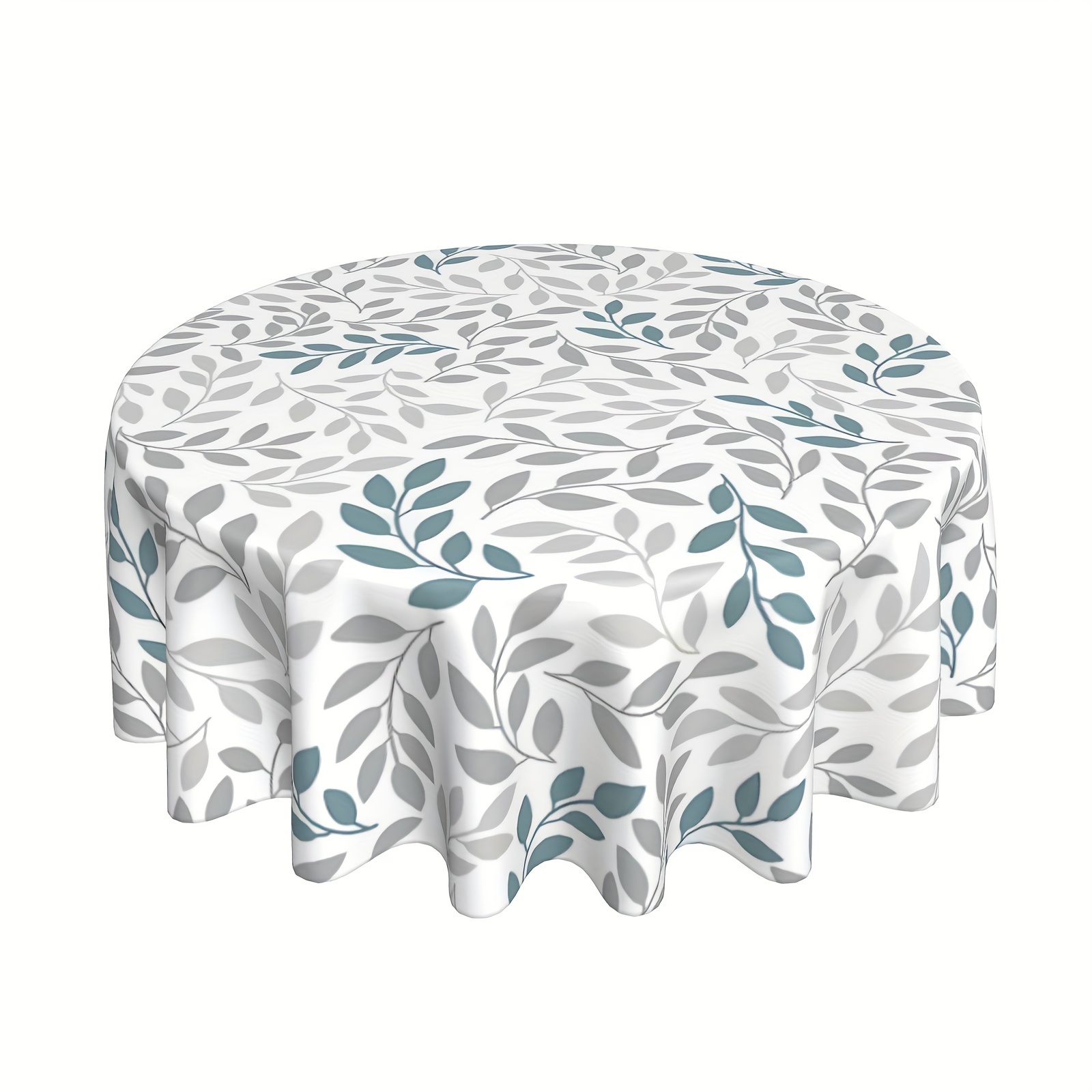 

Spring Sage Leaf Watercolor Polyester Tablecloth - Washable & Reusable, Perfect For Picnics, Parties, Holidays & Home Decor