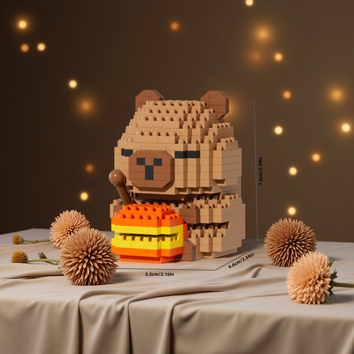 1000pcs Capybara Building Blocks Set Capybara Collection with Micro Drill