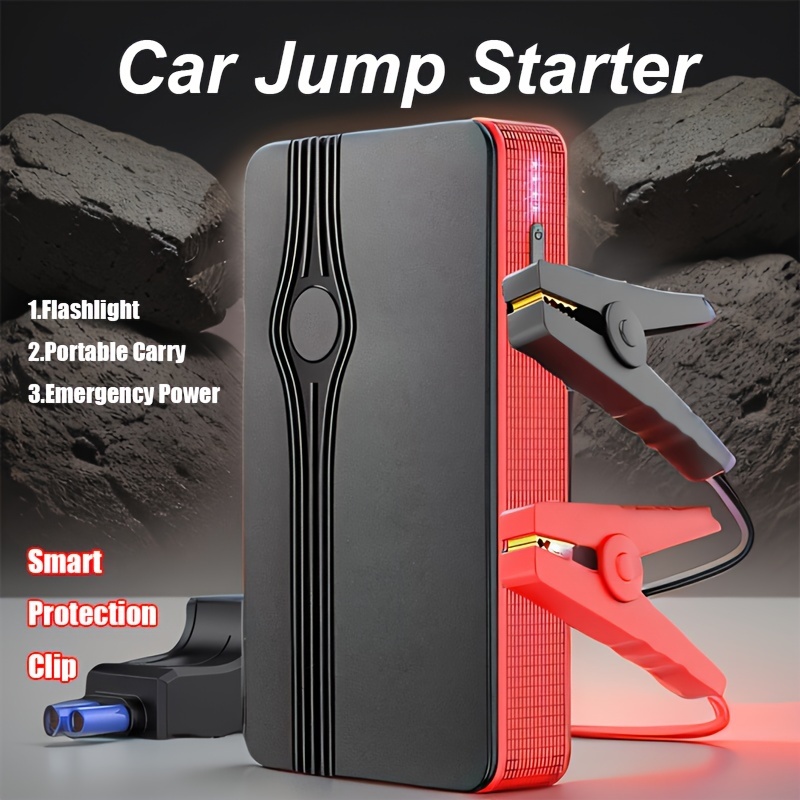 

Car Jump , Emergency Auto Booster, Led Lighting, High Power, Starting Device For -diesel Vehicle, 1pc, Black