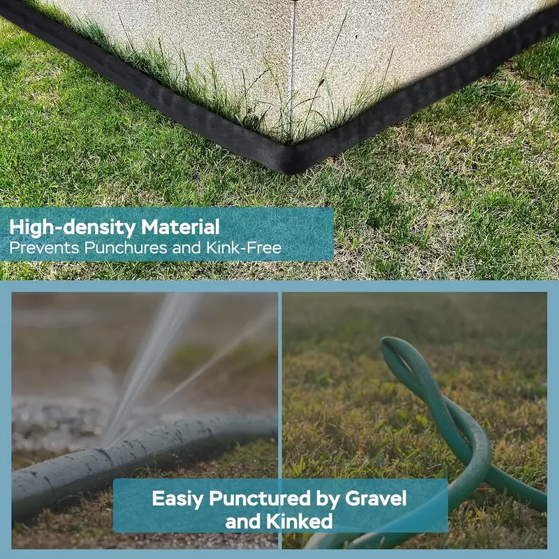 100ft 50ft non expandable garden hose innovative anti kink technology kink free flexible water hose with 10 pattern spray nozzle 3 4 brass connectors leak proof non hose covering fabric for lawn yard car washing and outdoor use Product details 7