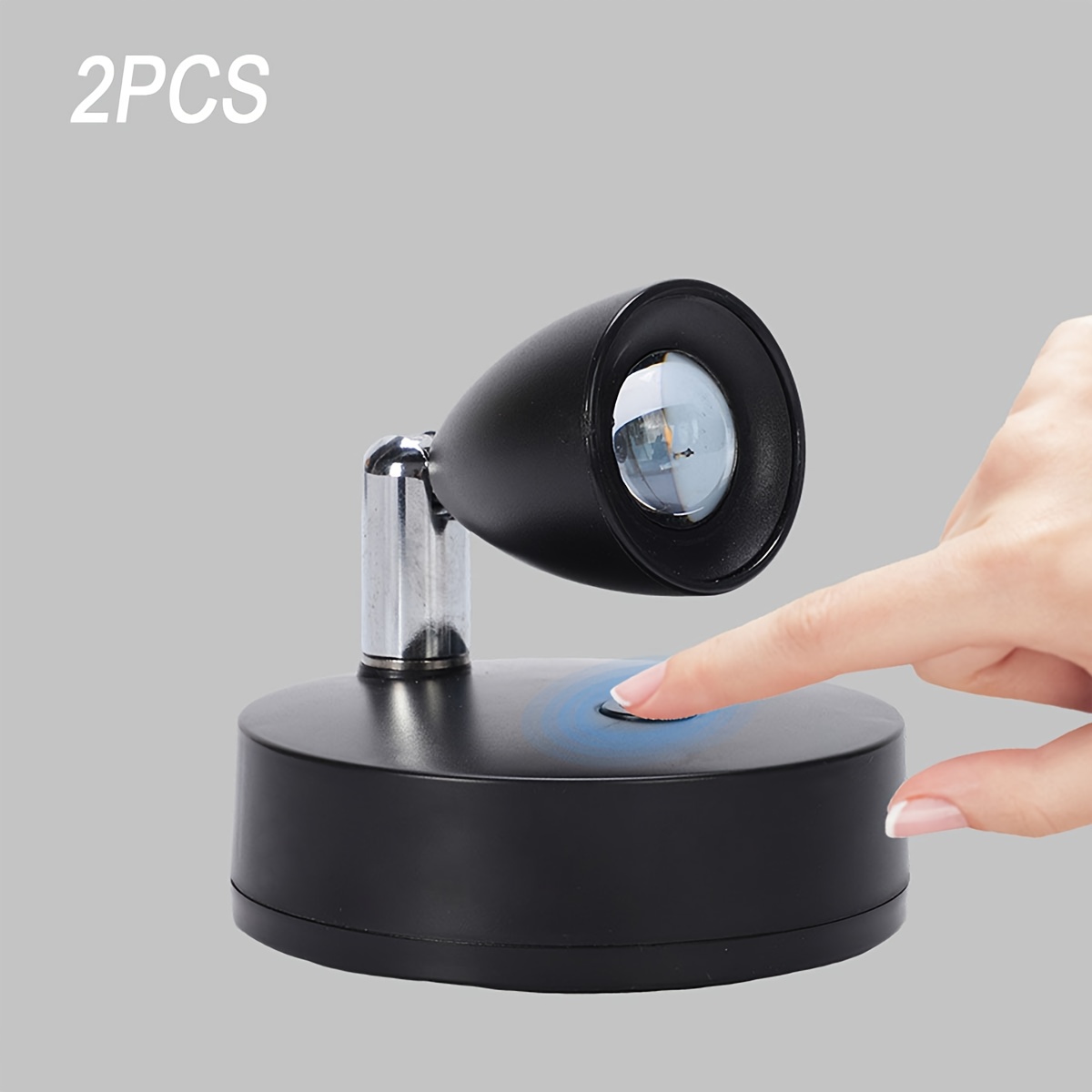Image of 1pc/2pcs Indoor Wireless Spotlight, Battery-powered Led Spotlight, 13 Light Colors, Plant Light, Remote-controlled Lighting, Picture Light For Displaying Art Dartboards